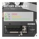 ATTACK SHARK X66 60% Wireless Mechanical Gaming Keyboard Gasket Hot Swappable Custom Keyboard, PBT Keycaps - Star Black Strawberry Switch
