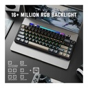 ATTACK SHARK X66 60% Wireless Mechanical Gaming Keyboard Gasket Hot Swappable Custom Keyboard, PBT Keycaps - Star Black Strawberry Switch