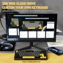 ATTACK SHARK X86 Wired+2.4G & BT Tri-Mode Switch 81Key Aluminium Metal Knob, Ultra-Low Latency - Star Black-Green Tea Switch
