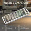 ATTACK SHARK K85 Magnetic Switch Mechanical Keyboard, 82 Keys Layout, PBT Colour-Coded Keycaps, RGB Cool Light Effect - Business Grey
