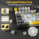 ATTACK SHARK X820Ultra 80 Keys RGB Tri-Mode Mechanical Keyboard PBT KeyCap, Hot Swappable Design, Starry Black Shark Switch