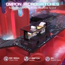 Attach Shark X1 PAW3395 Pro Wired+2.4G & BT Connections 50-40000DPI, 100 Million Times Switch with RGB Charging Dock - Red