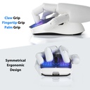 Attack Shark X5 RGB Wired+2.4Gz & BT Connection, Light Weight Design, Ergonomic Design 4000DPI Adustment - Black + White