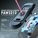Attack Shark X5 RGB Wired+2.4Gz & BT Connection, Light Weight Design, Ergonomic Design 4000DPI Adustment - Black + White