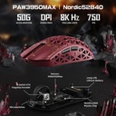 Attack Shark R5 Ultra Carbon Fiber Tri-Mode Wireless (BT/2.4G Wireless/Wired) 8K PAW3950MAX Gaming Mouse-Red
