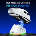 Attack Shark V6 Tri-Mode Connection 800-25000DPI, 1K Polling Rate with Magnetic Charging Dock - Black