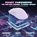 Attach Shark X1 PAW3395 Pro Wired+2.4G & BT Connections 50-40000DPI 100 Million Times Switch with RGB Charging Dock - White