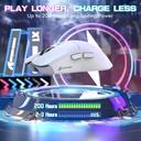 Attach Shark X1 PAW3395 Pro Wired+2.4G & BT Connections 50-40000DPI 100 Million Times Switch with RGB Charging Dock - White