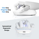 Attack Shark X5 RGB Wired+2.4Gz & BT Connection, Light Weight Design, Ergonomic Design 4000DPI Adustment - White