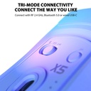 Attack Shark X5 RGB Wired+2.4Gz & BT Connection, Light Weight Design, Ergonomic Design 4000DPI Adustment - White