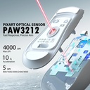Attack Shark X5 RGB Wired+2.4Gz & BT Connection, Light Weight Design, Ergonomic Design 4000DPI Adustment - White