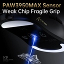 ATTACK SHARK V5 PAW3950 MAX Sensor Wireless Gaming Mouse with 42000 DPI, 55g Ultra-Lightweight - White