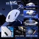 ATTACK SHARK X8Ultimate Tri-mode Lightweight Wireless Gaming Mouse With 8K Polling Rate - White