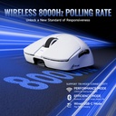 ATTACK SHARK X8Ultimate Tri-mode Lightweight Wireless Gaming Mouse With 8K Polling Rate - White