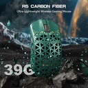 Attack Shark R5 Ultra Carbon Fiber Tri-Mode Wireless (BT/2.4G Wireless/Wired) 8K PAW3950MAX Gaming Mouse - Green
