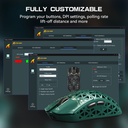Attack Shark R5 Ultra Carbon Fiber Tri-Mode Wireless (BT/2.4G Wireless/Wired) 8K PAW3950MAX Gaming Mouse - Green