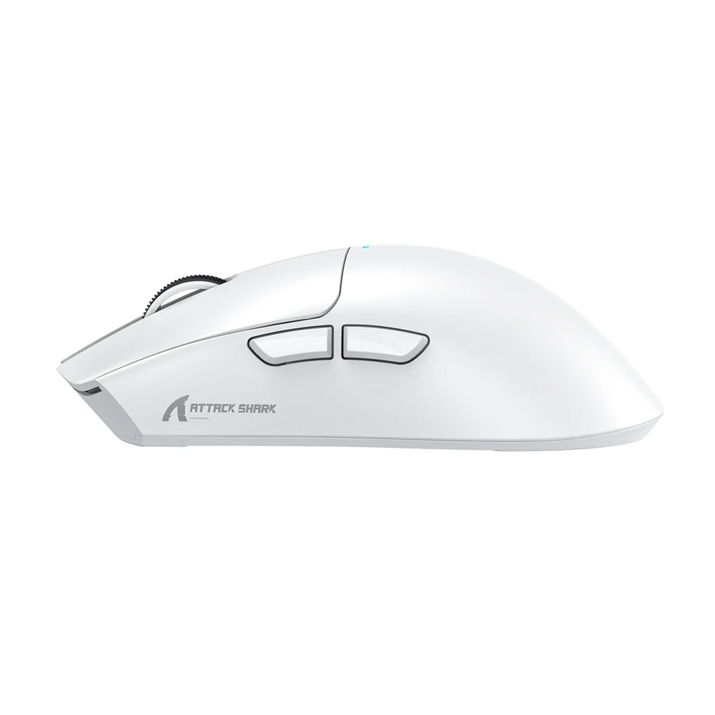 Attack Shark X11 Tri-Mode-Wired/2.4G/B, 22000 DPI, 5 Programmable Buttons With RGB Charging Dock - White