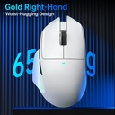 Attack Shark V6 Tri-Mode Connection 800-25000DPI, 1K Polling Rate with Magnetic Charging Dock - White