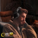 Attack Shark G500 Wireless And Bluetooth Gaming Headset, Active Noice Reduction - Black