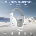 Attack Shark L90 Wired+2.4G & BT Tri-Mode Switching - White