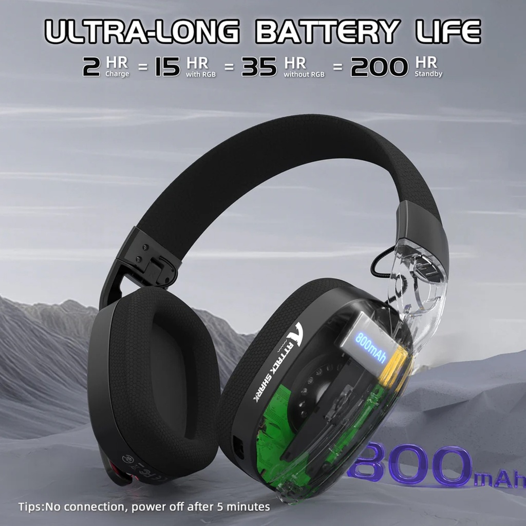 Attack Shark L90 Wired+2.4G & BT Tri-Mode Switching - Black
