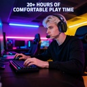 Attack Shark L80 Pro Tri-Mode Gaming Headset Noise-Cancelling, Wireless Range Upto 10 Meter - Black