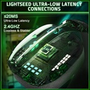 Attack Shark L80 Pro Tri-Mode Gaming Headset Noise-Cancelling, Wireless Range Upto 10 Meter - White