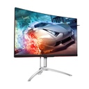 AOC AGON AG322QC4 31.5 Inch Curved VA LED QHD (2560 x 1440) HDR 400 Freesync 2 144Hz Gaming monitor with Built-in Speakers. (VGA, HDMI x 2, DisplayPort x 2, USB 3.0 x 2) - Black/Silver
