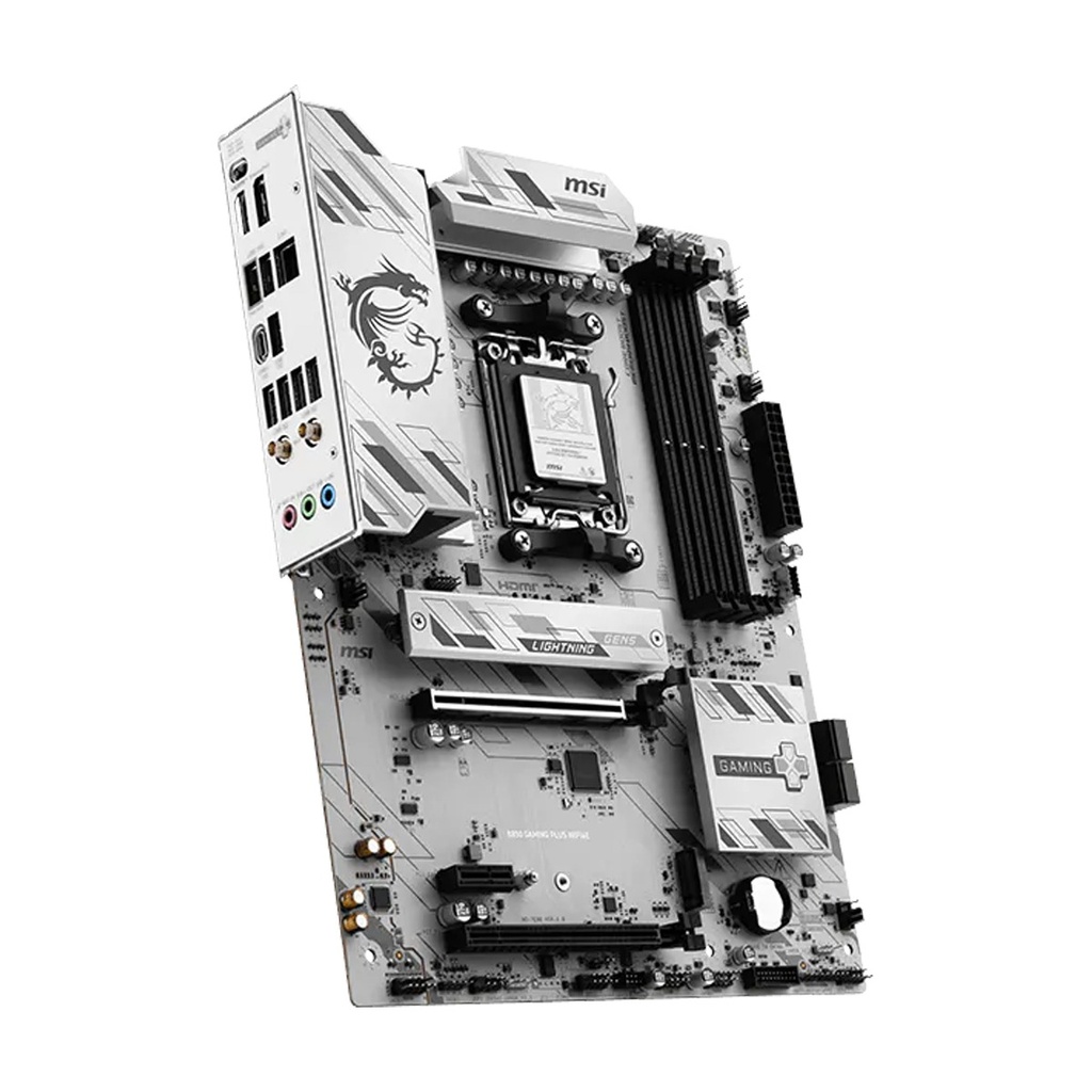 MSI B850 Gaming Plus WIFI6E Motherboard – White
