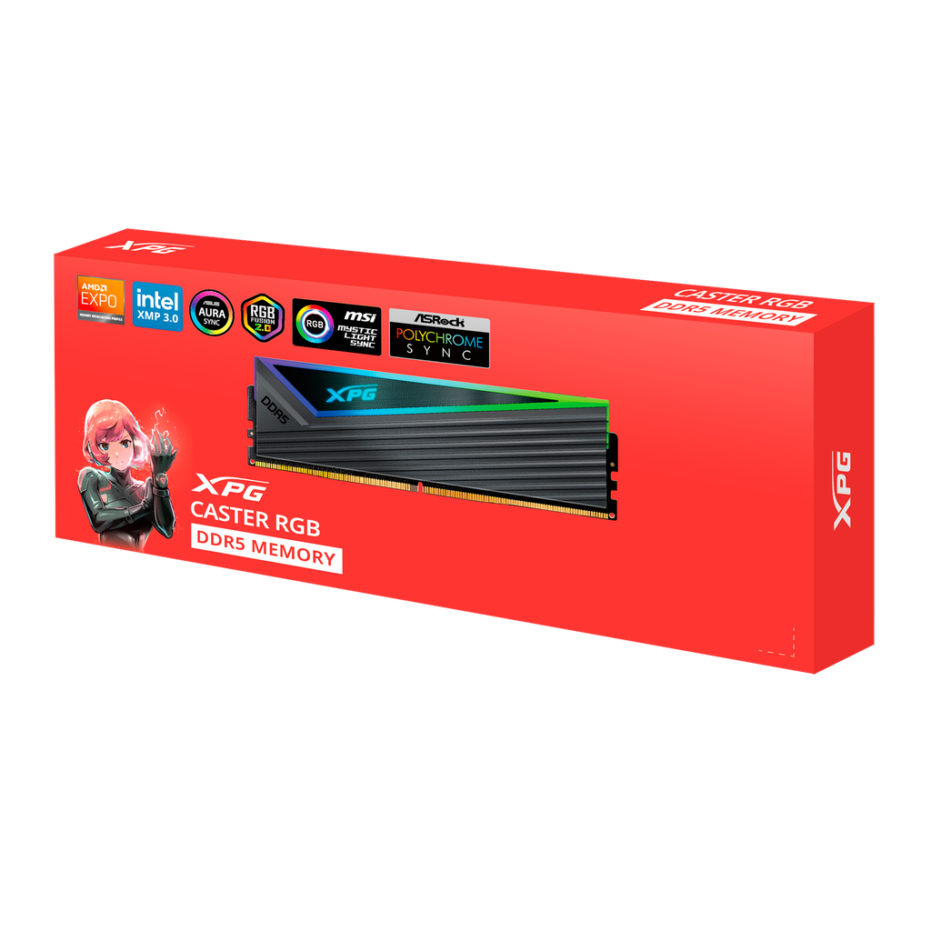 XPG CASTER RGB DDR5 32GB (2x16GB) 6400MHz - Desktop Memory RAM