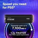 Crucial P310 PCIe Gen4 NVME 2280 M.2 SSD 2TB With HeadSink Read Upto 7100