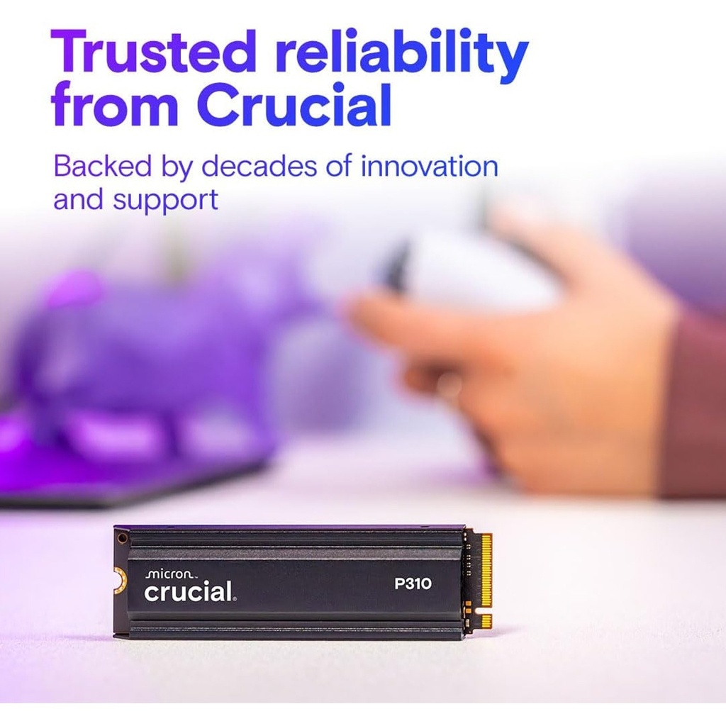 Crucial P310 PCIe Gen4 NVME 2280 M.2 SSD 1TB With HeadSink Read Upto 7100