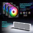 Tortox Nextgen Nivora High Performance 3600mm RGB Liquid CPU Cooler - White