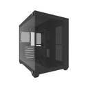 DarkFlash Aigo C285P V2 Mid Tower Two Panel Front & Left Side Tempered Glass Case with 7 ARGB Fans - Black