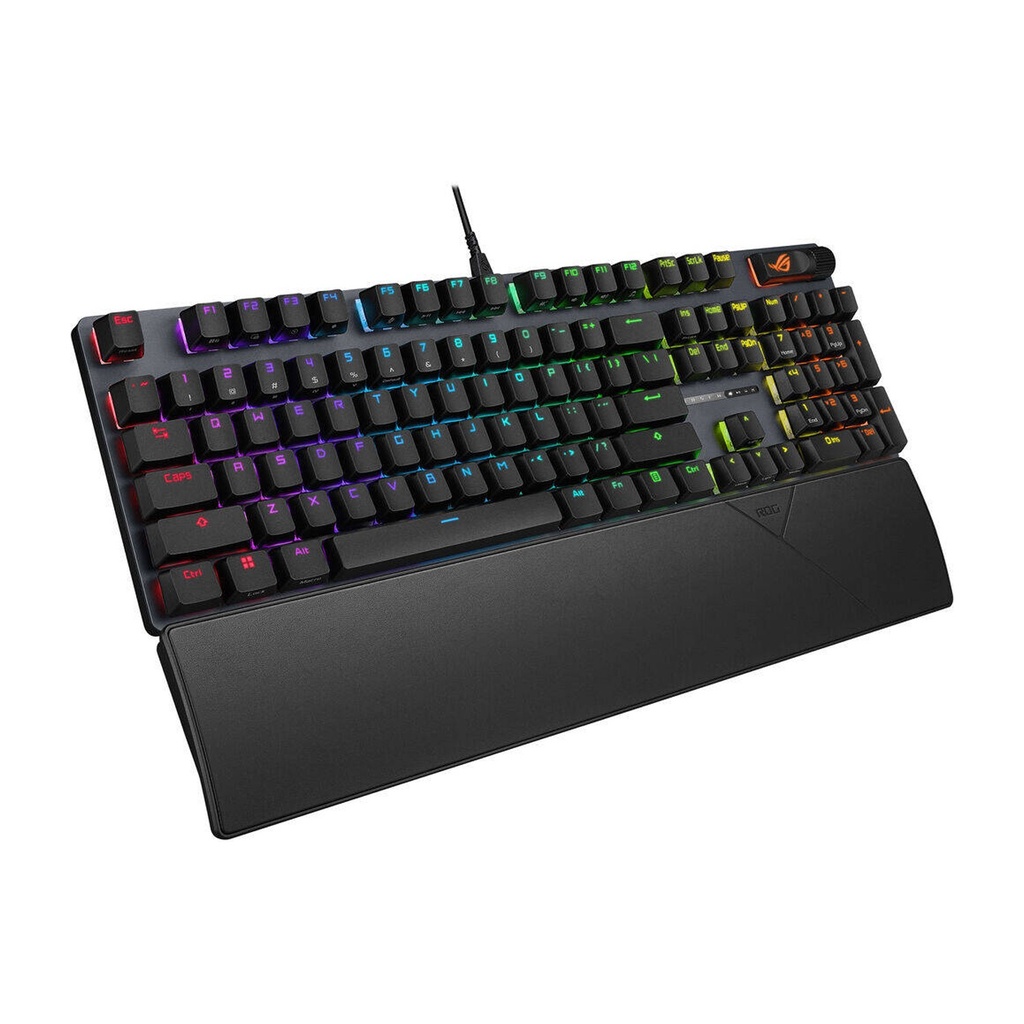Asus XA11 ROG Strix Scope II Full Size Gaming Keyboard with Pre-Lubed ROG NX Snow Switches, RGB Per keys, Wired USB-C Connectivity - Black | 90MP036A-BKUA01