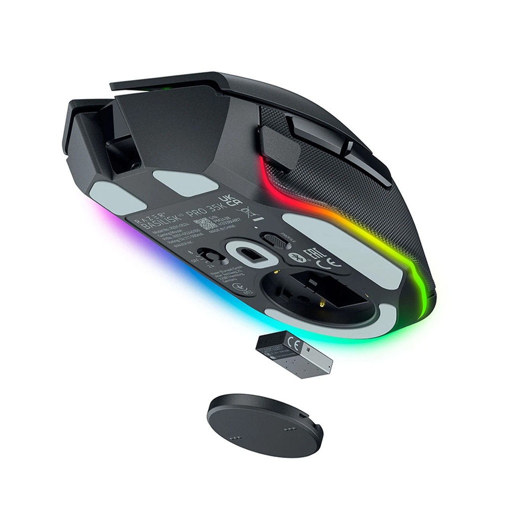 Razer Basilisk V3 Pro 35K Fully Customizable Wireless Ergonomic Gaming Mouse With Razer Chroma RGB - Black