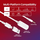 HyperX Cloud III Wired Gaming Headset Angled 53mm Driver For PC, PS5, PS4 Xbox Series X|S, Xbox One Nintendo Switch & Mobile -White