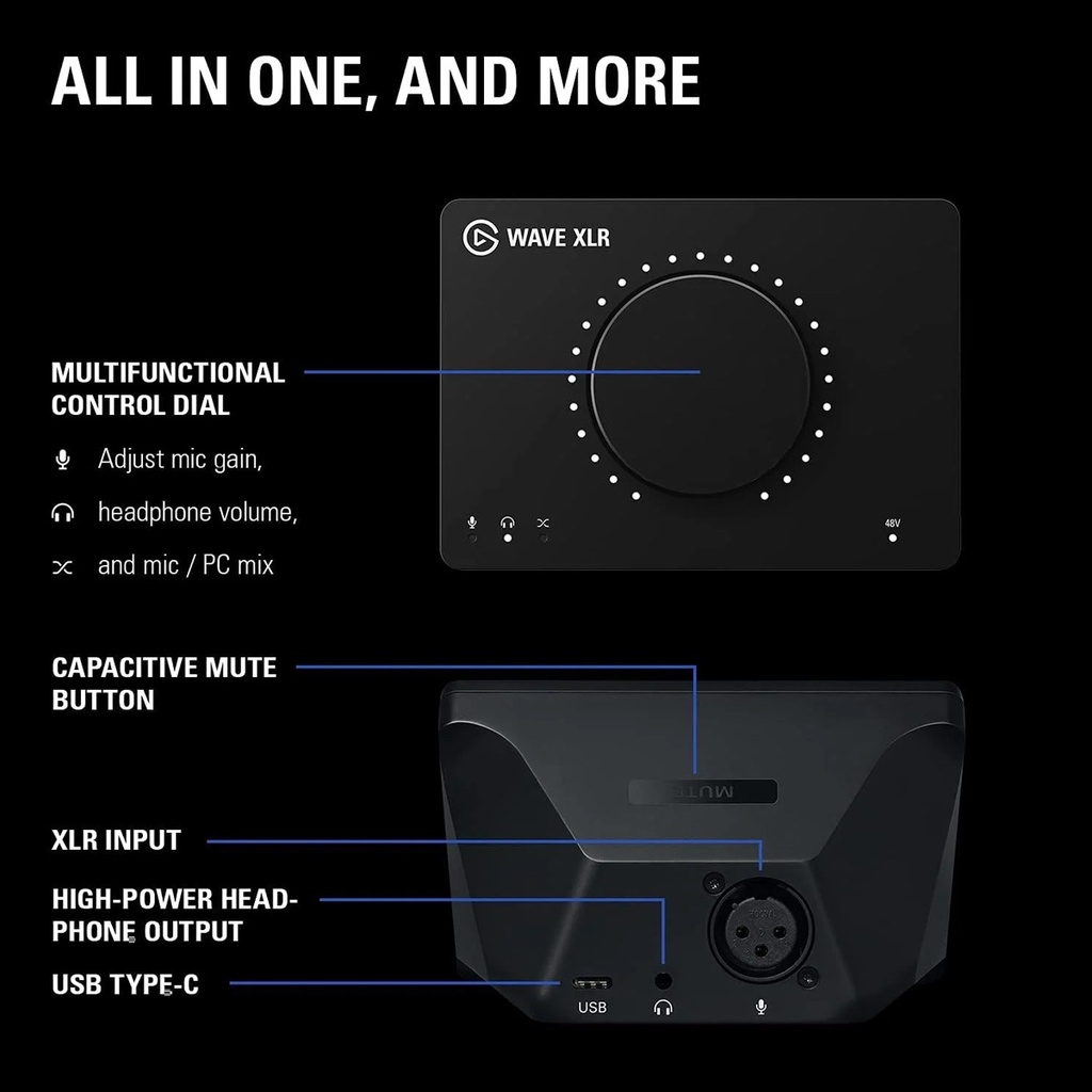 Elgato Wave XLR Microphone Interface & Digital Mixing Solution