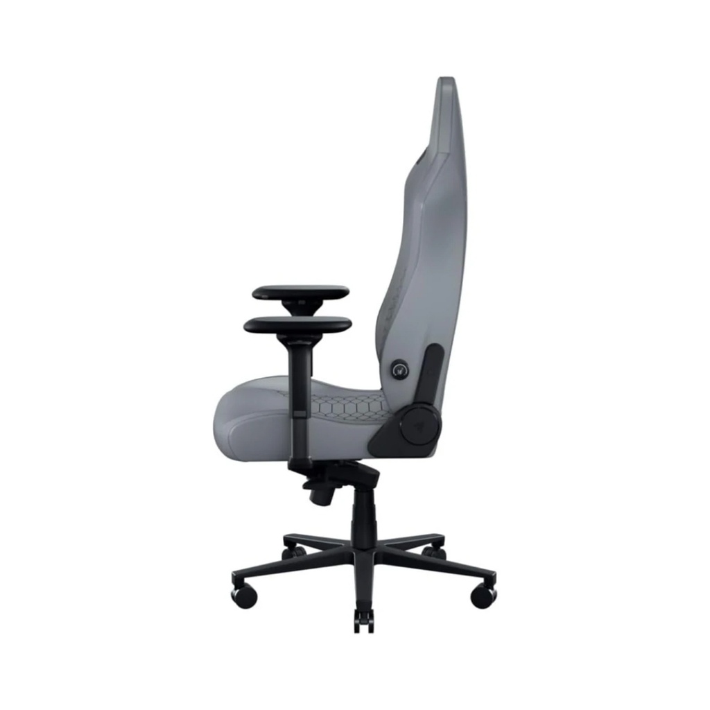 Razer Iskur V2 NewGen Large Gaming Chair, Gen-2 EPU Leather with CoolTouch Technology, HyperFlex Adaptive 6D Lumbar Support, 4D Adjustable Armrests, Frog Multi-Tilt Mechanism, Up to 152° Recline, Up to 136 kg Maximum Load, Light Grey | RZ38-04901000-R3G1