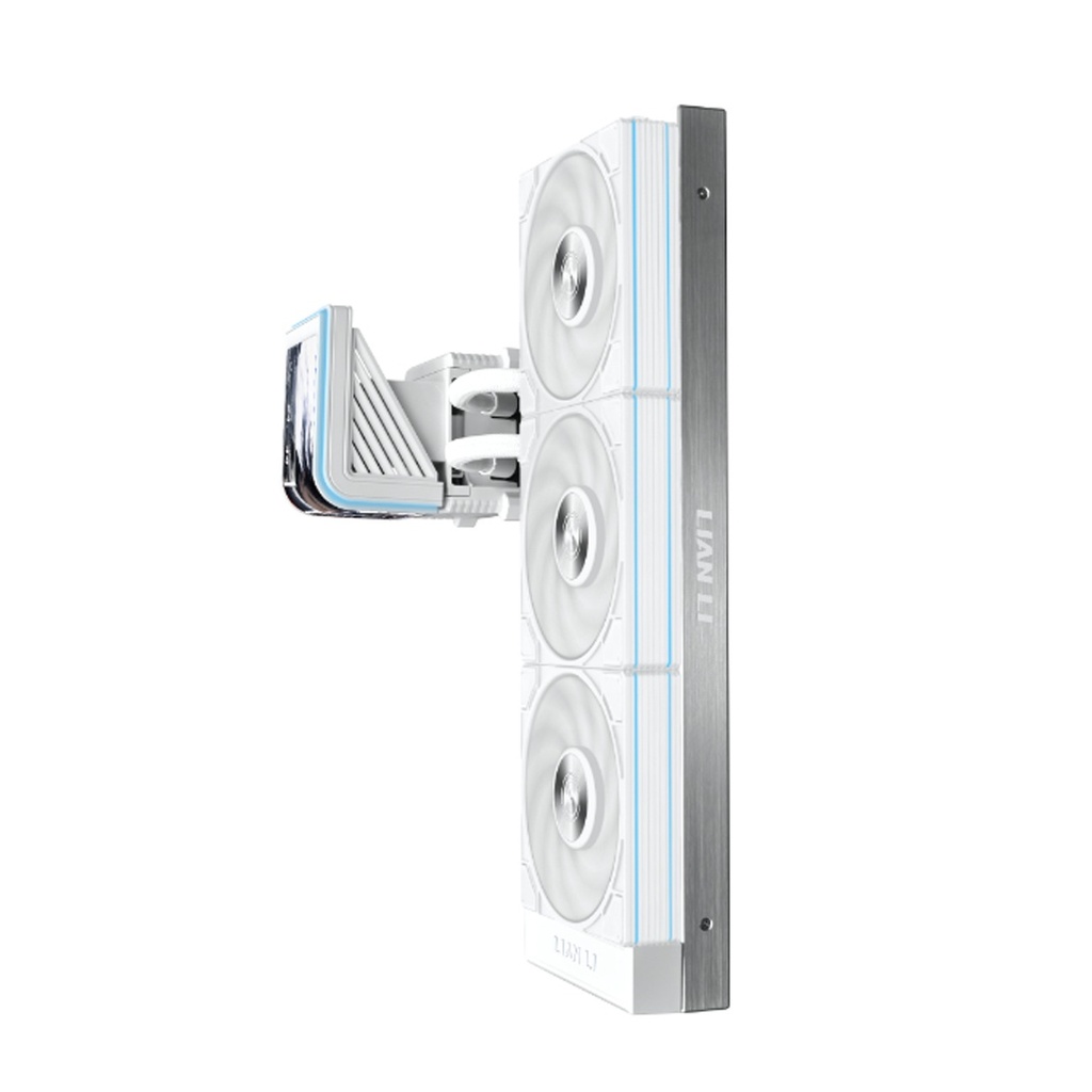 LIAN LI HydroShift II OLED Curved 360TL Liquid CPU Cooler with 6.67" 2K 60Hz Curved OLED Display with UNIFAN TL Flex Fans - White