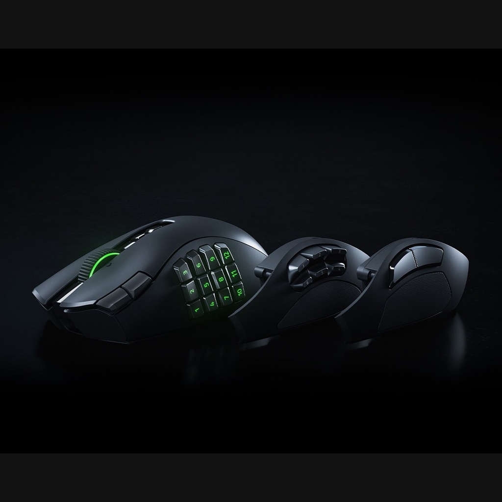 Razer Naga V3 Pro Wireless/BT/Wired MMO Gaming Mouse, 5K DPI, Up to 280 Hours (BT) Battery life, Gen-4 Optical Mouse Switches - Black