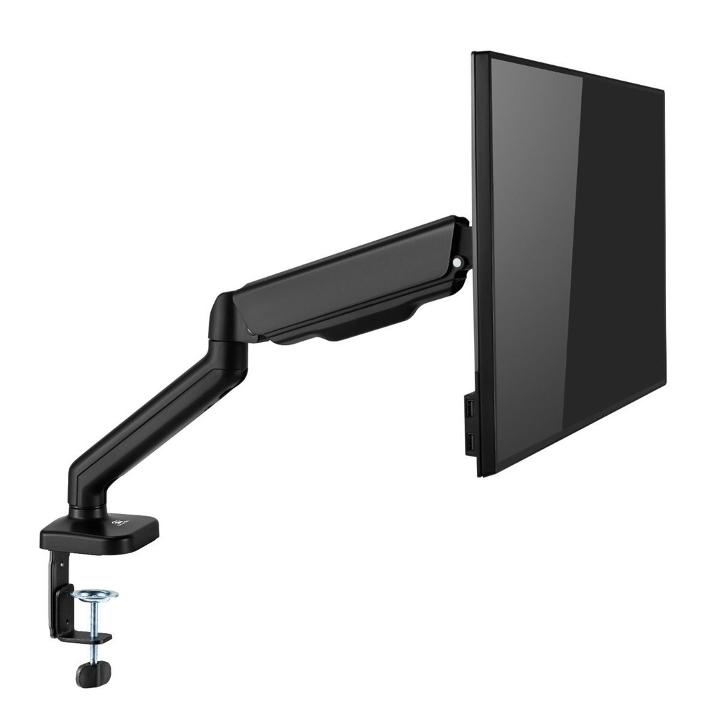 Gamertek Pivot Core Single Monitor Arm - Black (Fit Screen Size 17" - 32")