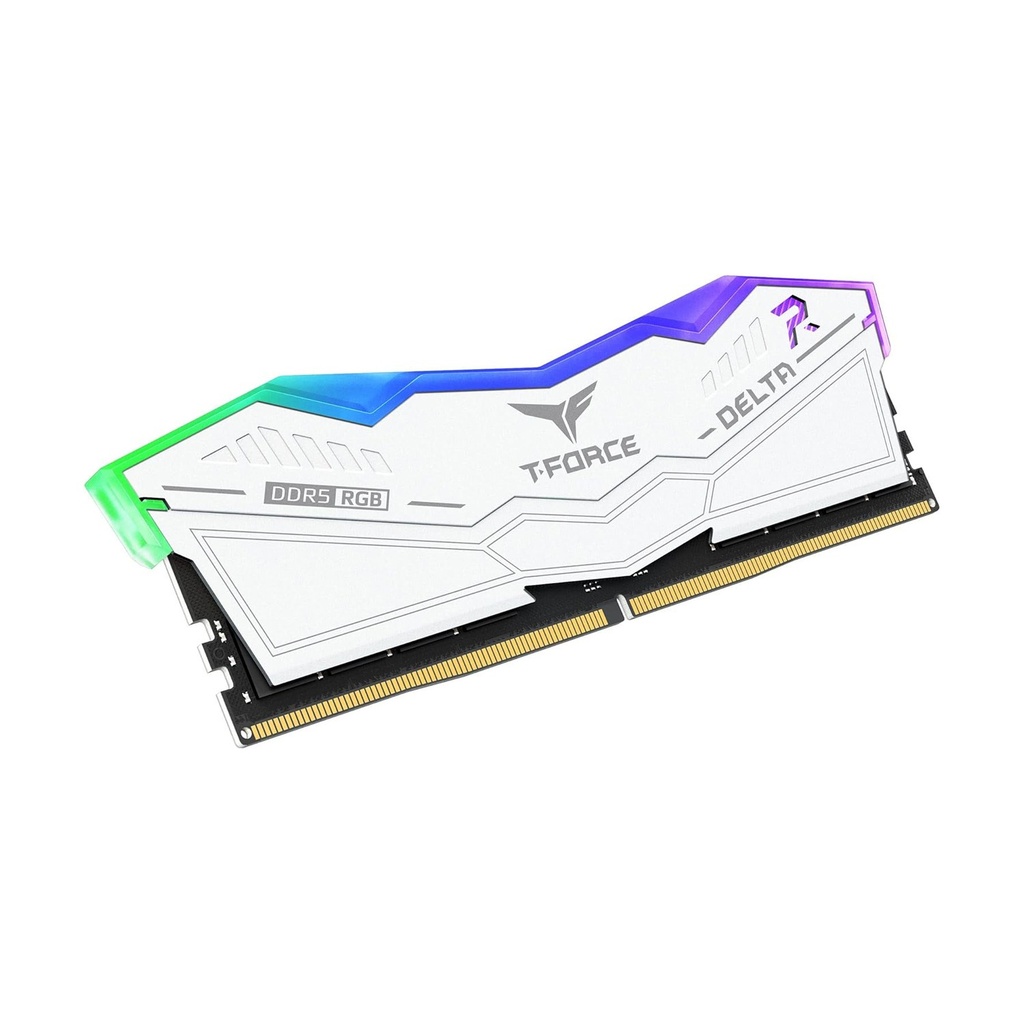 TeamGroup T-Force DELTA RGB DDR5 Ram 32GB (2x16GB) 6000MHz PC5-48000 CL30 Intel XMP 3.0 & AMD Expo Compatible Desktop Memory Module Ram - White