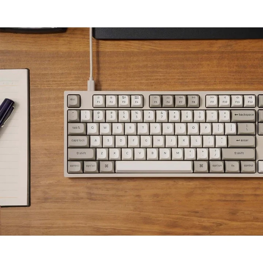 Keychron C1 Pro 8K QMK TKL (80%) Wired Mechanical Keyboard Connectivity Type-C - (Arabic Layout) - White