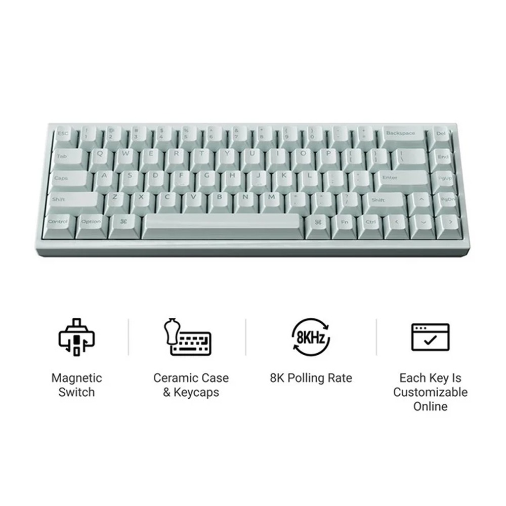 Keychron Q16 HE 8K 65% Wired Magnetic Switch Gaming Keyboard - Light Green