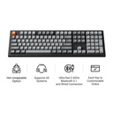 Keychron K10 Max QMK 100% Wireless RGB Mechanical Gaming Keyboard Red Switch 100% Us Layout - Black