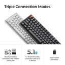 Keychron K2 Max QMK 75% Bluetooth/Wireless RGB Mechanical Gaming Keyboad Red Switch - Black