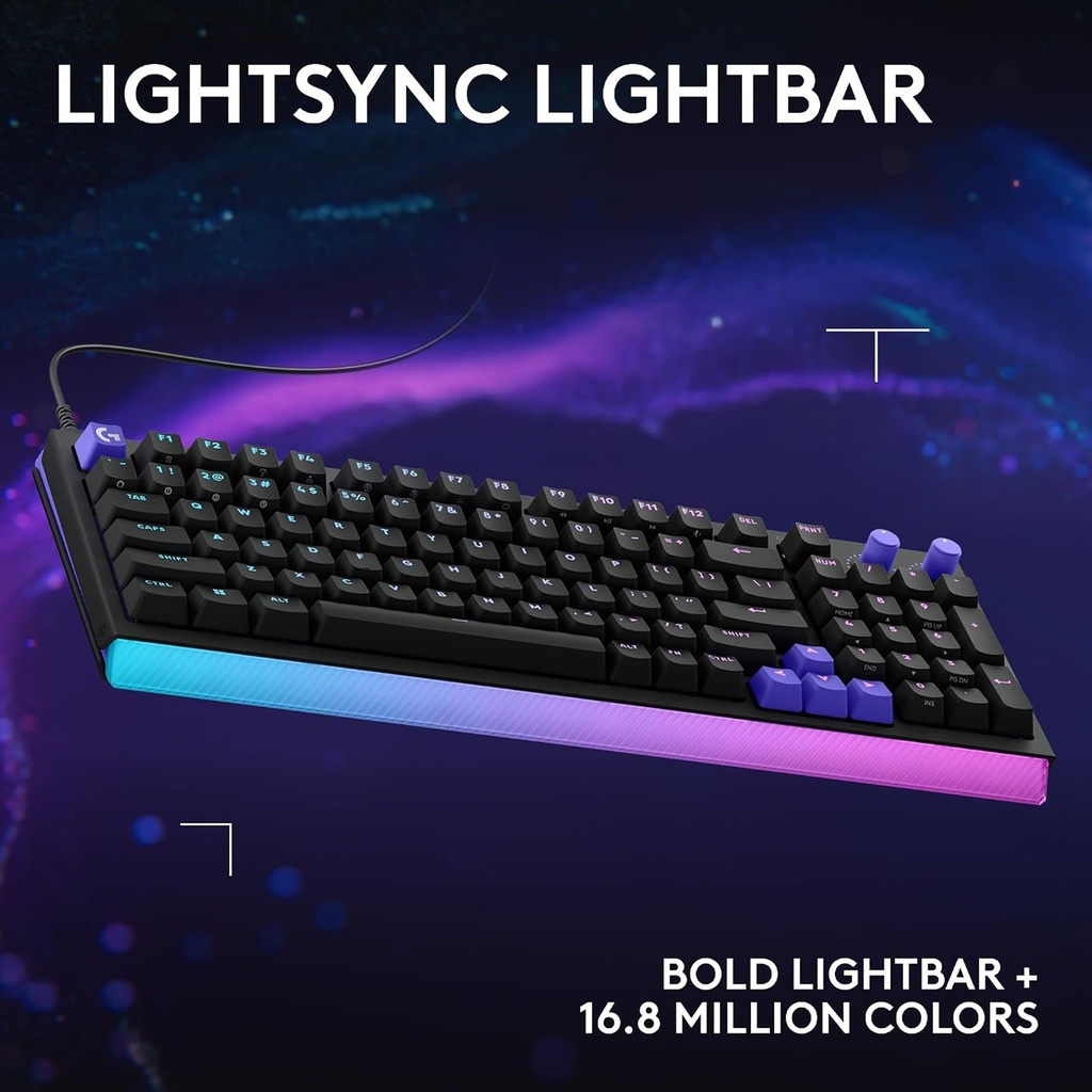 Logitech G512 X 98 Dual Swap TMR Analog / Mechanical Wired Gaming Keyboard Analog Optical Switch With LIGHTSYNC RGB - Black