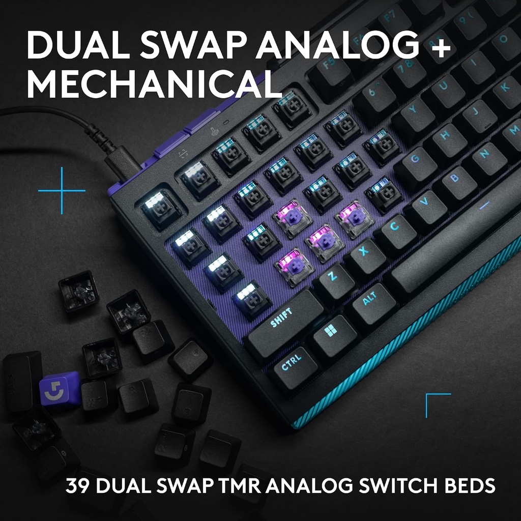 Logitech G512 X 98 Dual Swap TMR Analog / Mechanical Wired Gaming Keyboard Analog Optical Switch With LIGHTSYNC RGB - Black