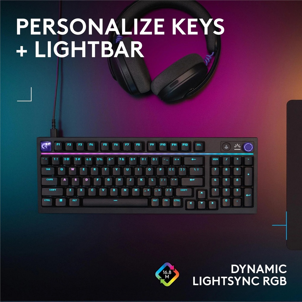 Logitech G316 X 98 RGB Lighting Wired Mechanical 8KHz Gaming Keyboard Tactile Switch - Black